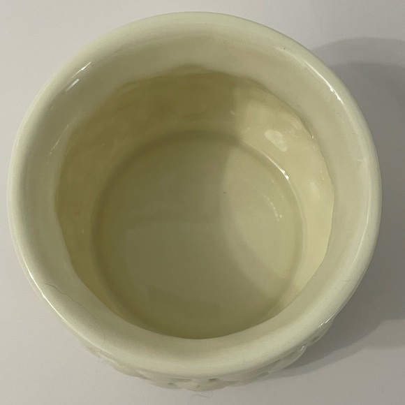 1998 Geo Z. Lefton Basket Weave Cream Trinket Dishes or Flower Pots - Picture 8 of 9